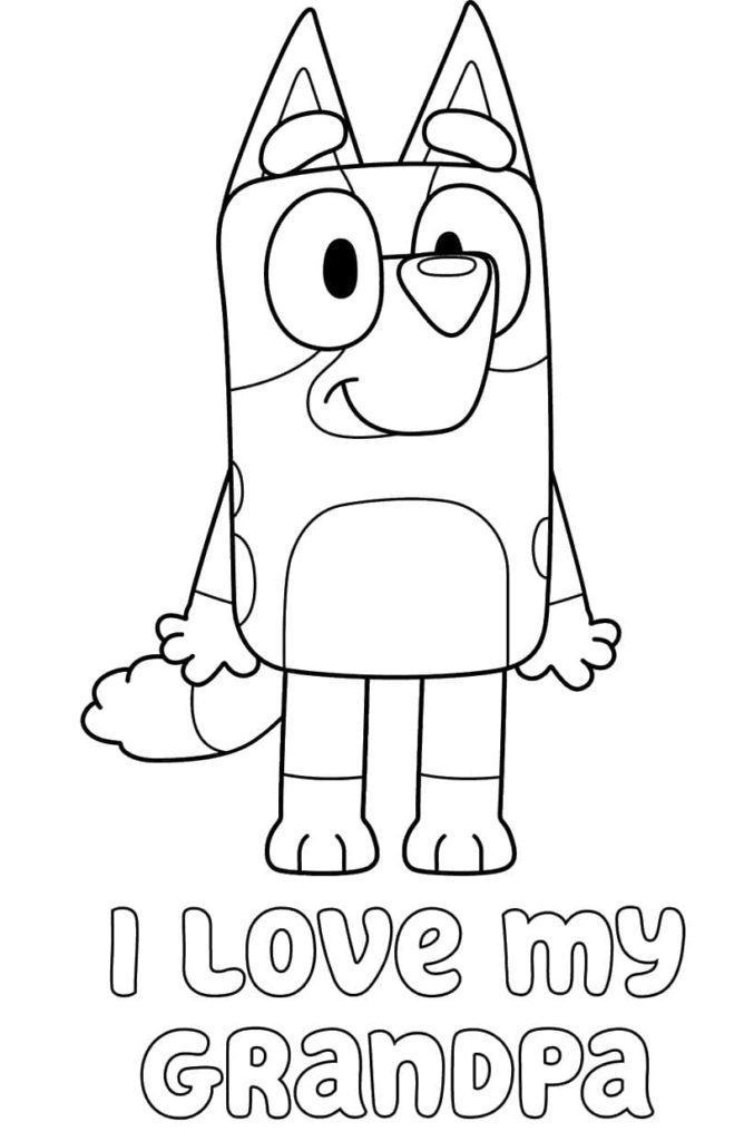 Bluey coloring pages. Print or download for free