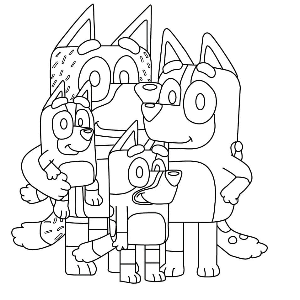 Dibujos De La Familia De Bluey Para Colorear - Image to u