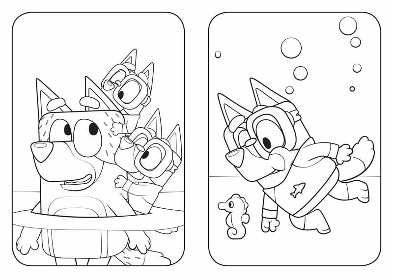 Bluey coloring pages. Print or download for free | WONDER DAY