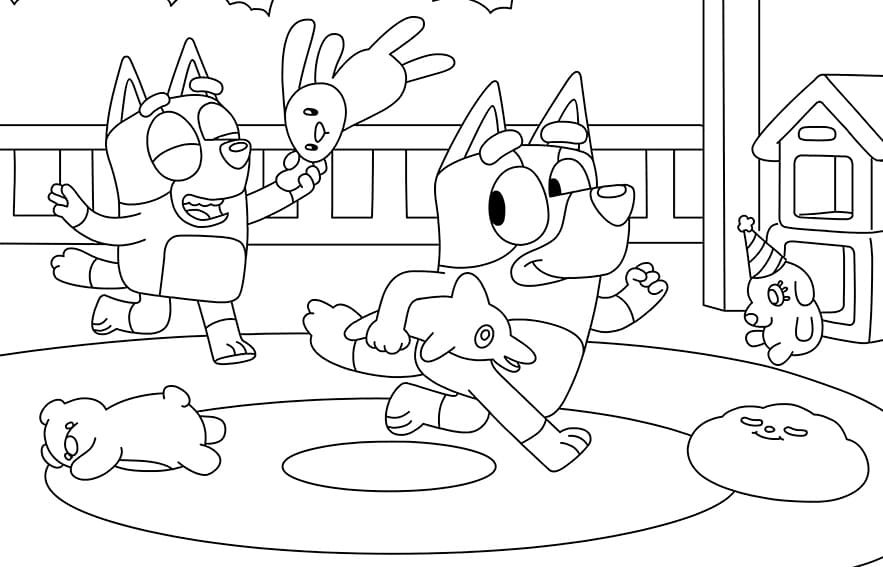 Dibujos Para Colorear De Bluey Y Su Familia - Image to u