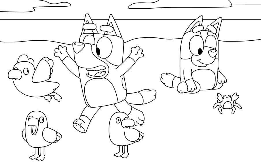 Bluey coloring pages. Print or download for free | WONDER DAY