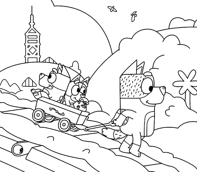 Bluey coloring pages. Print or download for free | WONDER DAY