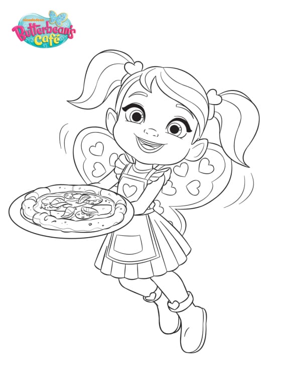 Butterbean's Cafe Coloring Pages. 