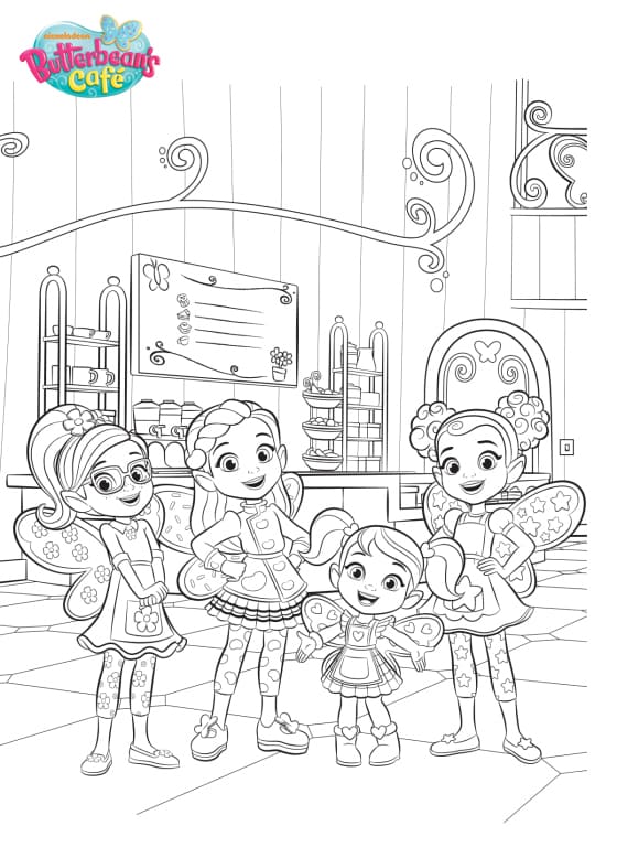 Butterbean's Cafe Coloring Pages