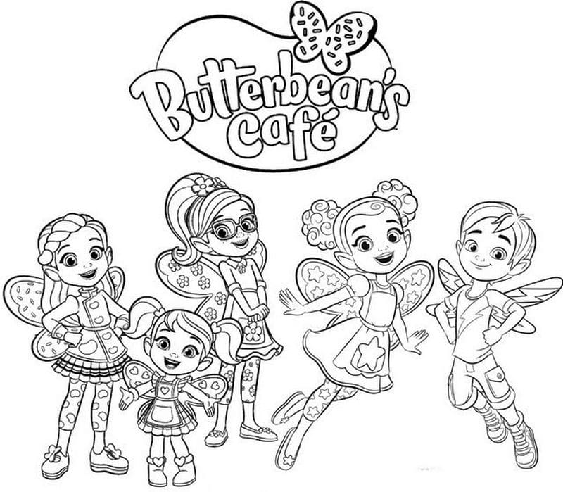 Desenhos para colorir Butterbean Cafe