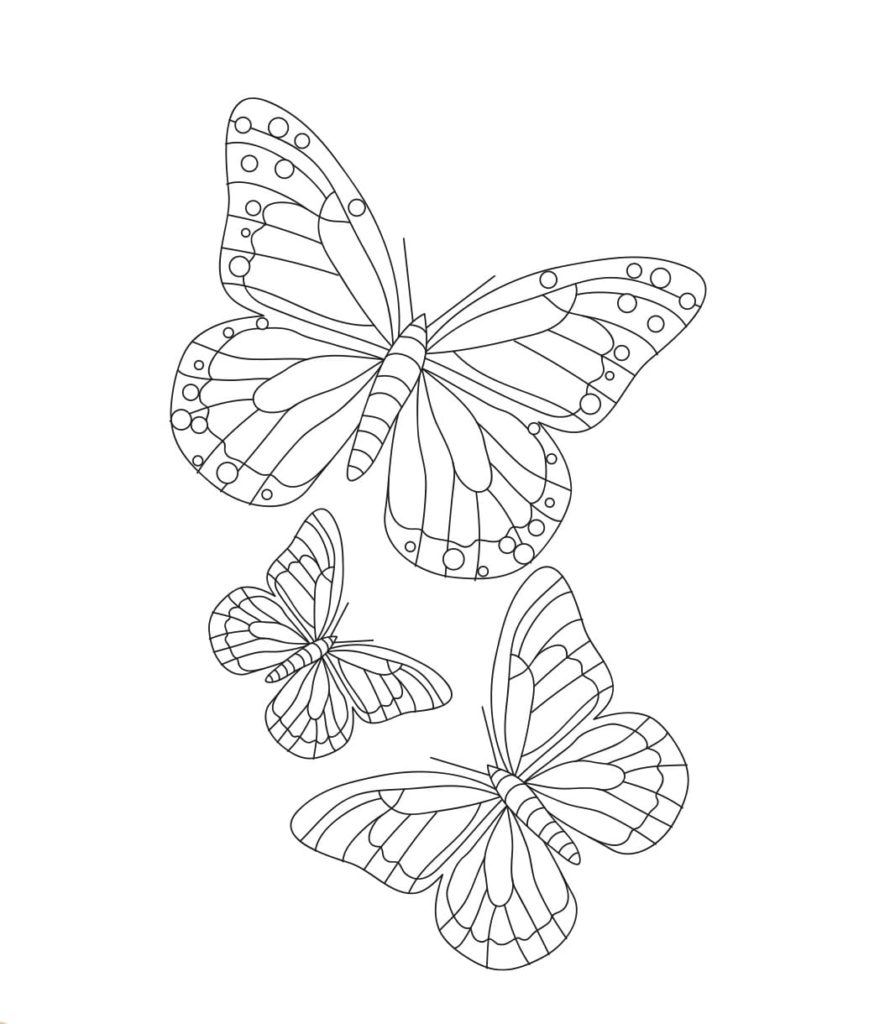 Coloriage Papillons