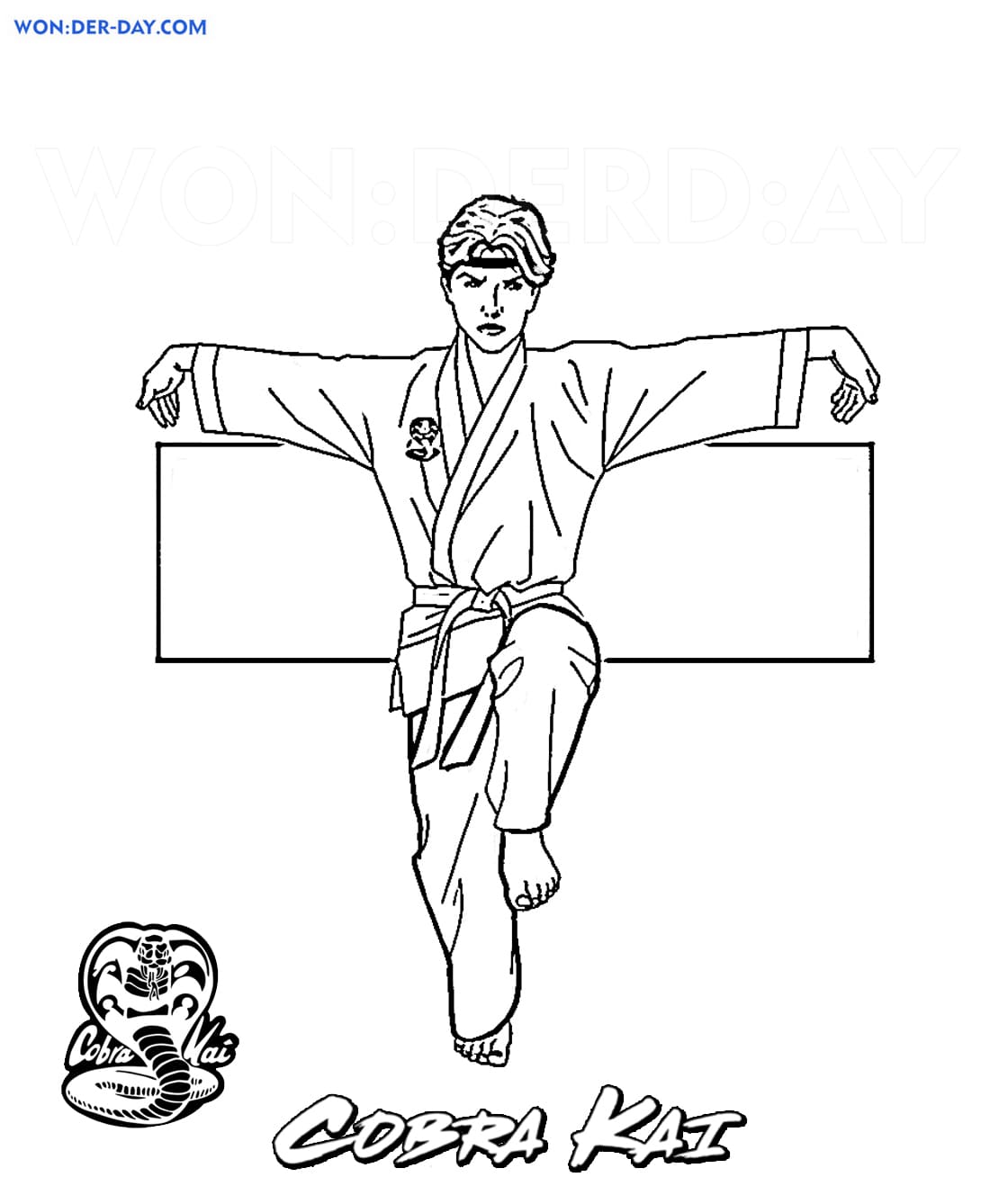 Cobra Kai Coloring pages Printable coloring pages WONDER DAY