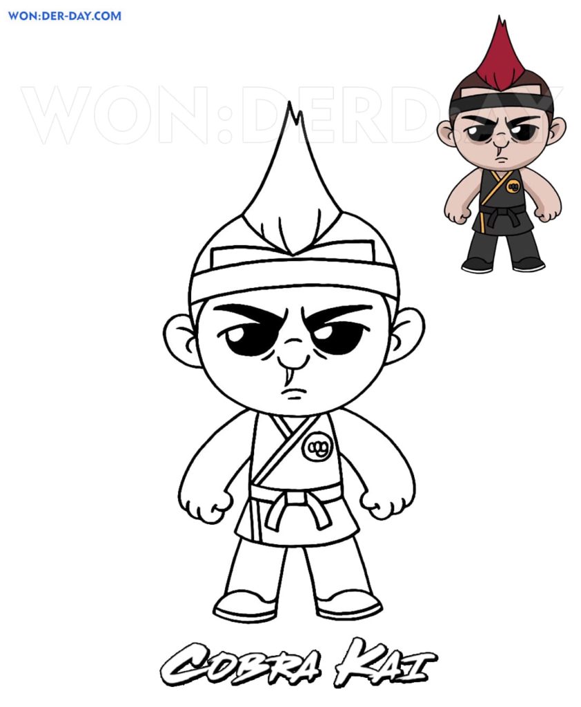 Cobra Kai Coloring pages Printable coloring pages WONDER DAY