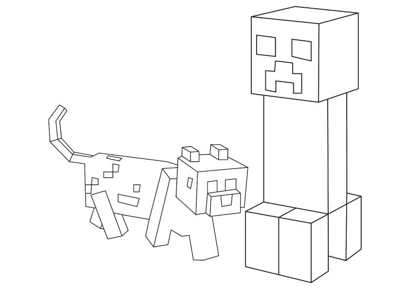 Desenho de Creeper Minecraft para colorir - Tudodesenhos