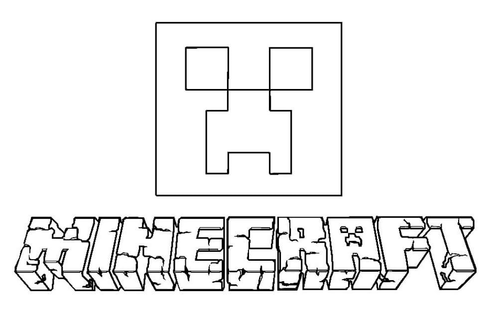 Desenho de Minecraft Rosto do Rastejador para colorir