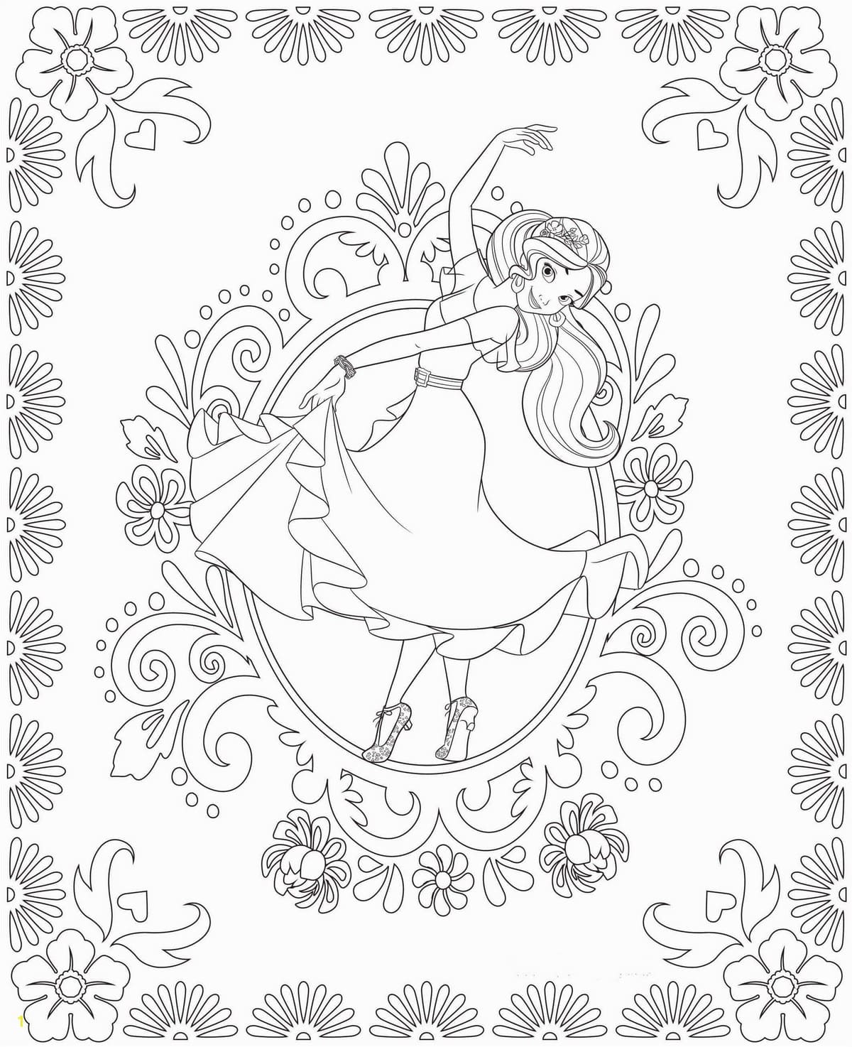 Elena of Avalor Coloring pages   Free Coloring pages for kids