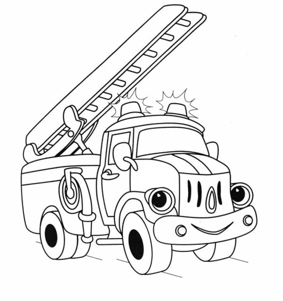 Dibujos para colorear Camión de bomberos