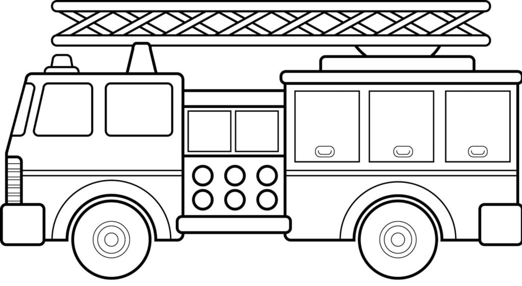 Dibujos para colorear Camión de bomberos - Imprimir para niños