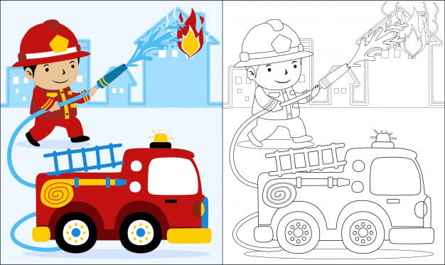 Disegni da colorare Camion dei pompieri