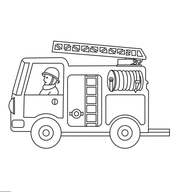 Fire Truck Coloring pages. Printable coloring pages for Kids