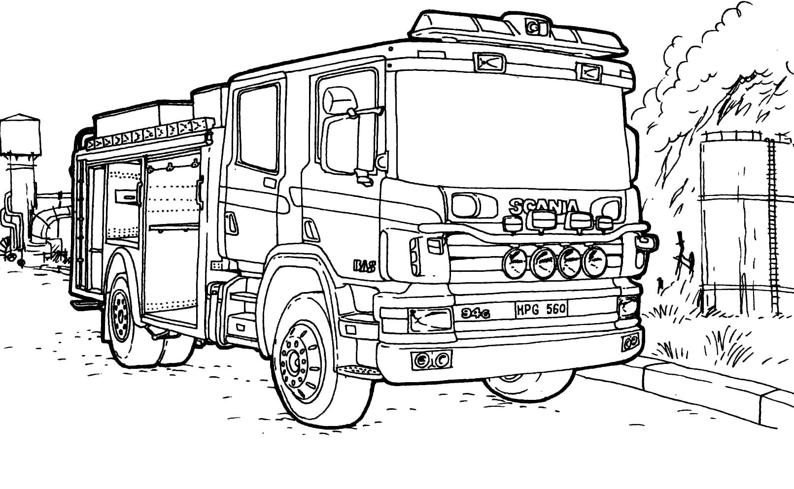 coloring pages of firetrucks