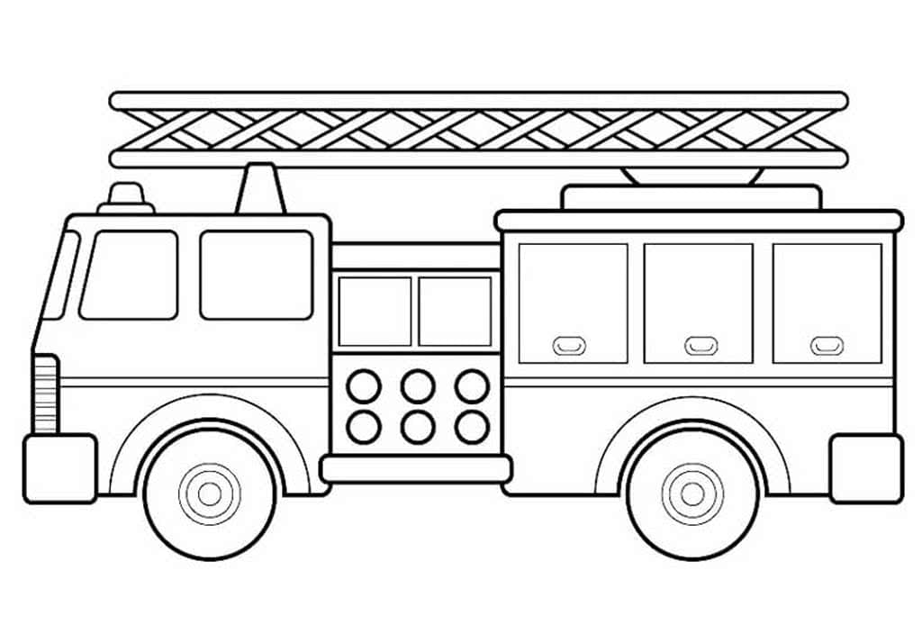 Fire Truck Coloring pages. Printable coloring pages for Kids
