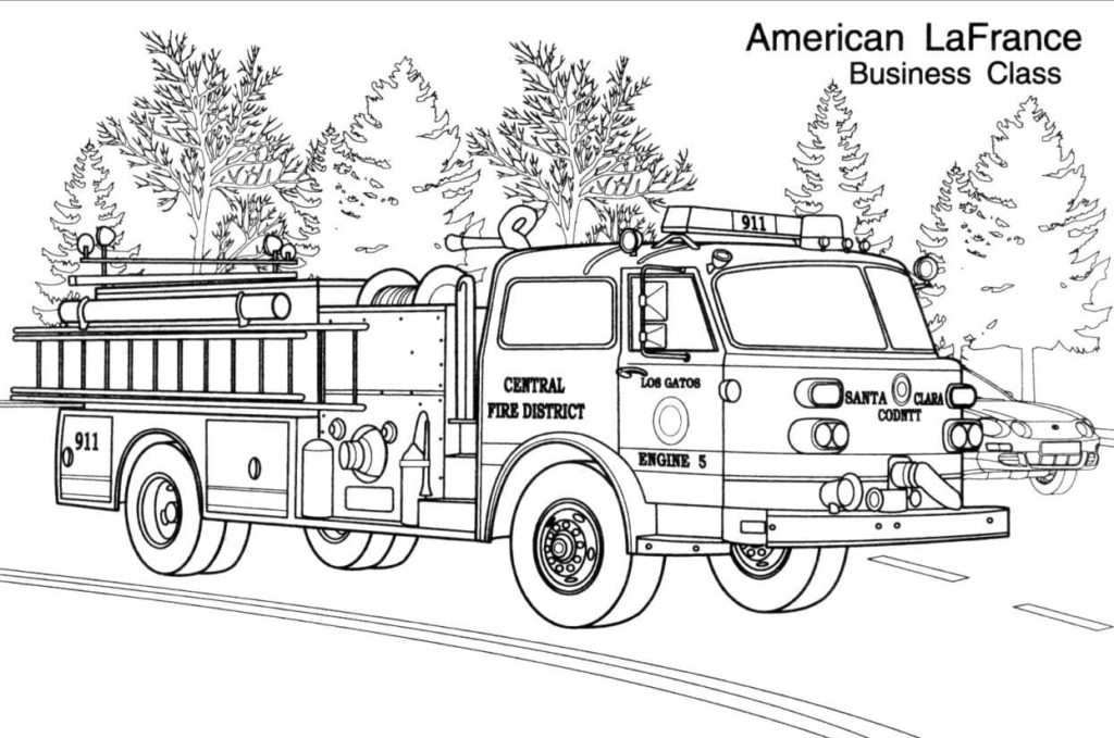 Disegni da colorare Camion dei pompieri