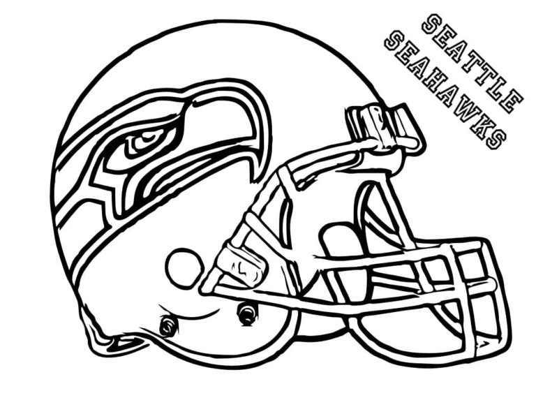 Football Helmet Coloring Pages. Free Printable | WONDER DAY — Coloring ...