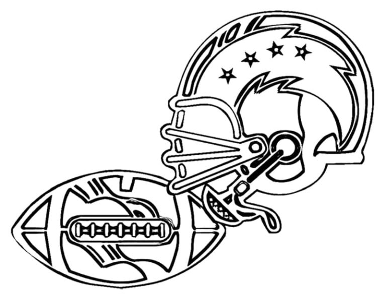 Football Helmet Coloring Pages. Free Printable | WONDER DAY — Coloring ...