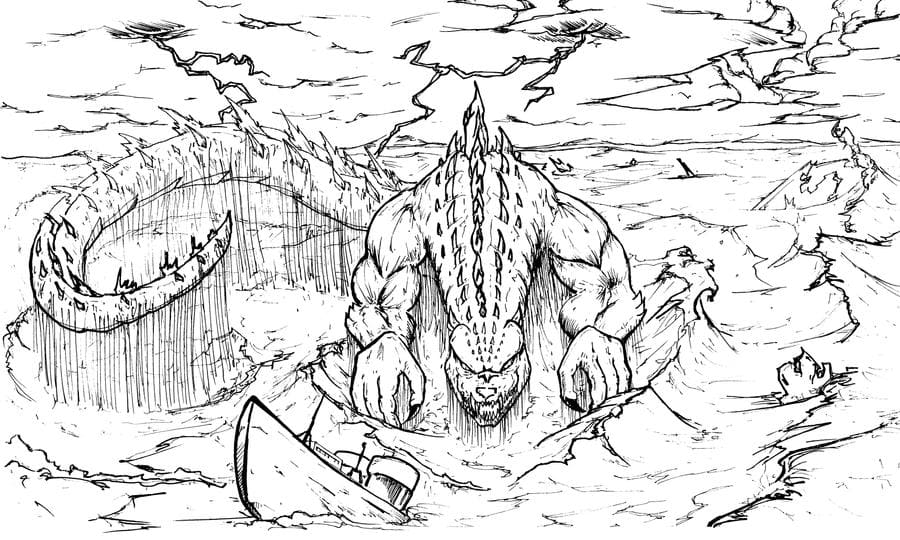Godzilla coloring pages