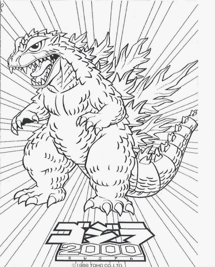 Godzilla coloring pages   20 Printable coloring pages