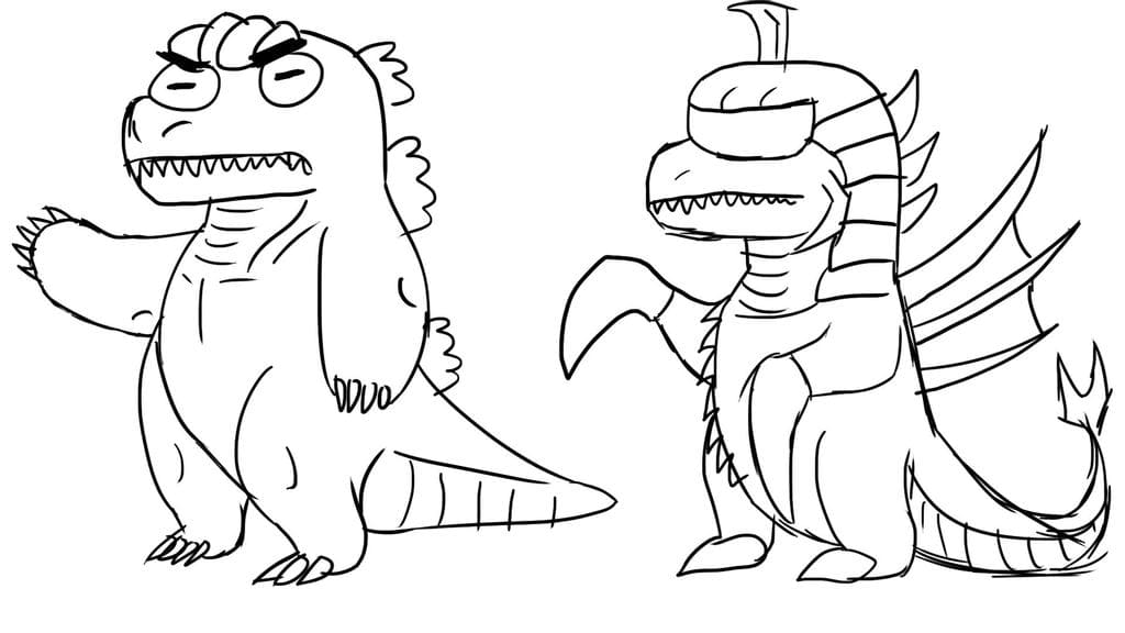 Desenhos do Godzilla para colorir