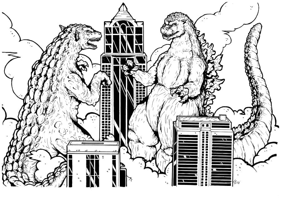 Coloriage Godzilla