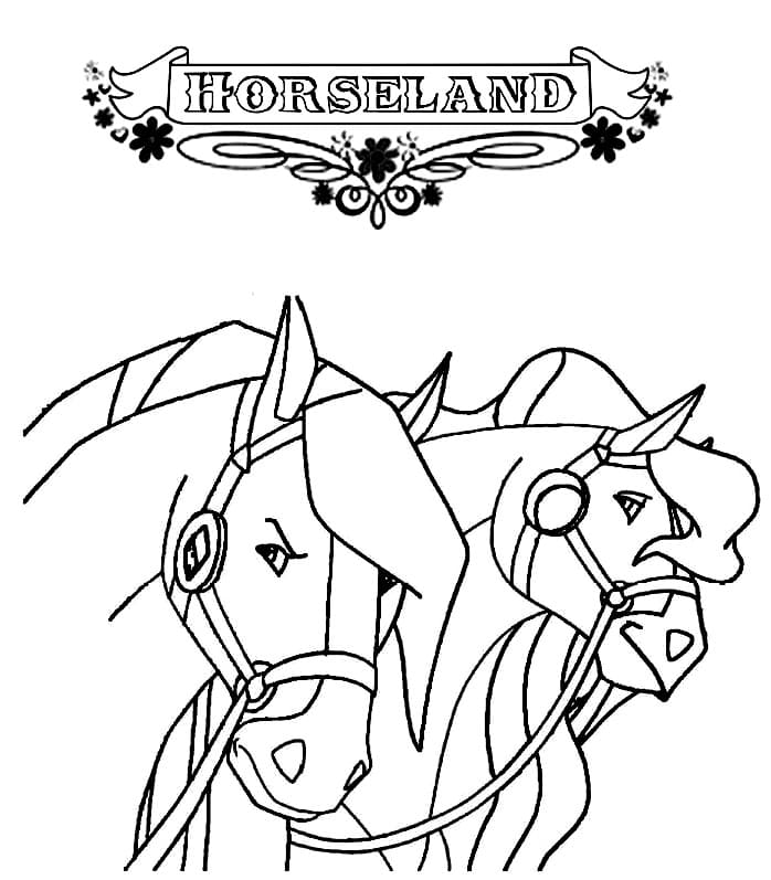 Desenhos de Horseland para colorir