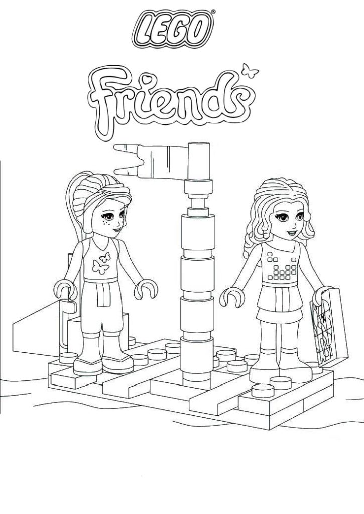 Ausmalbilder Lego Friends. Drucken für Mädchen