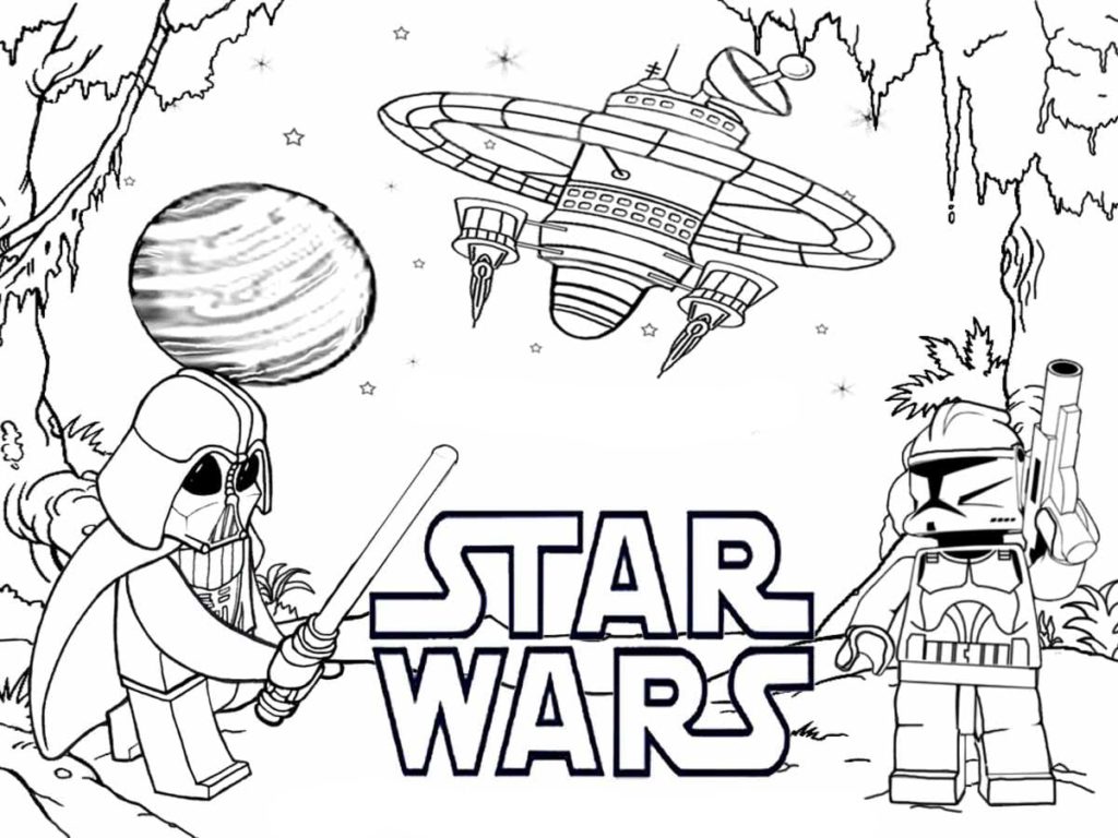 Desenhos para colorir de Lego Star Wars