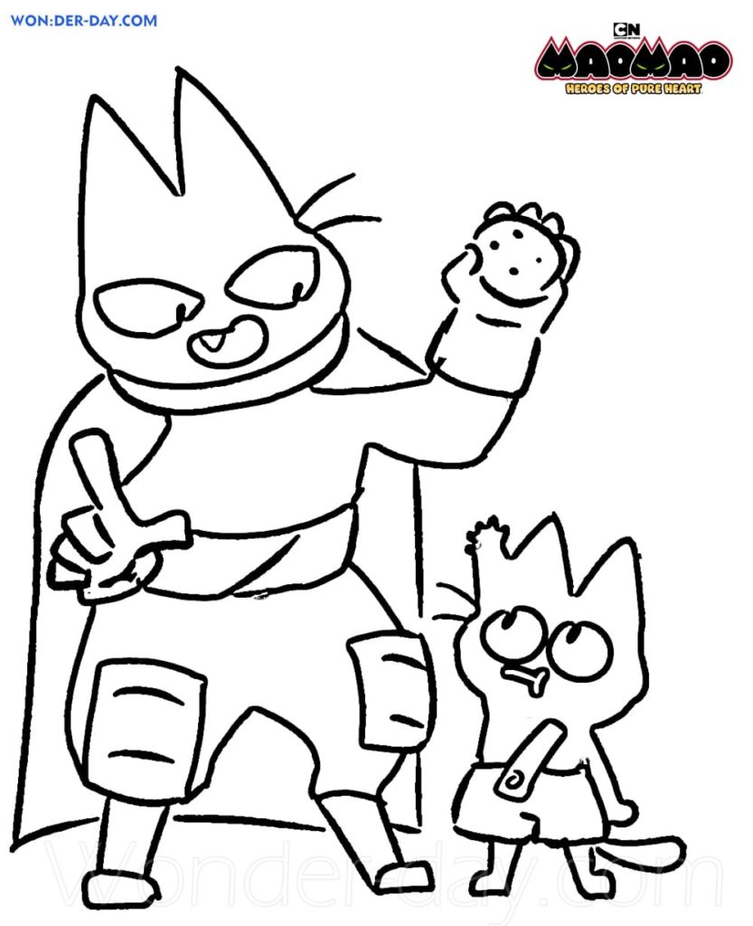 Mao Mao Heroes of the Pure Heart Coloring Pages