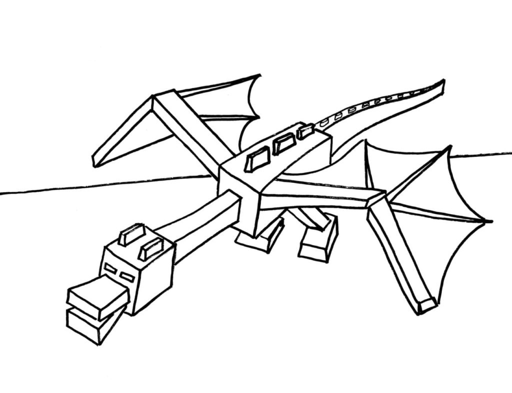 Dibujos para colorear Ender Dragon