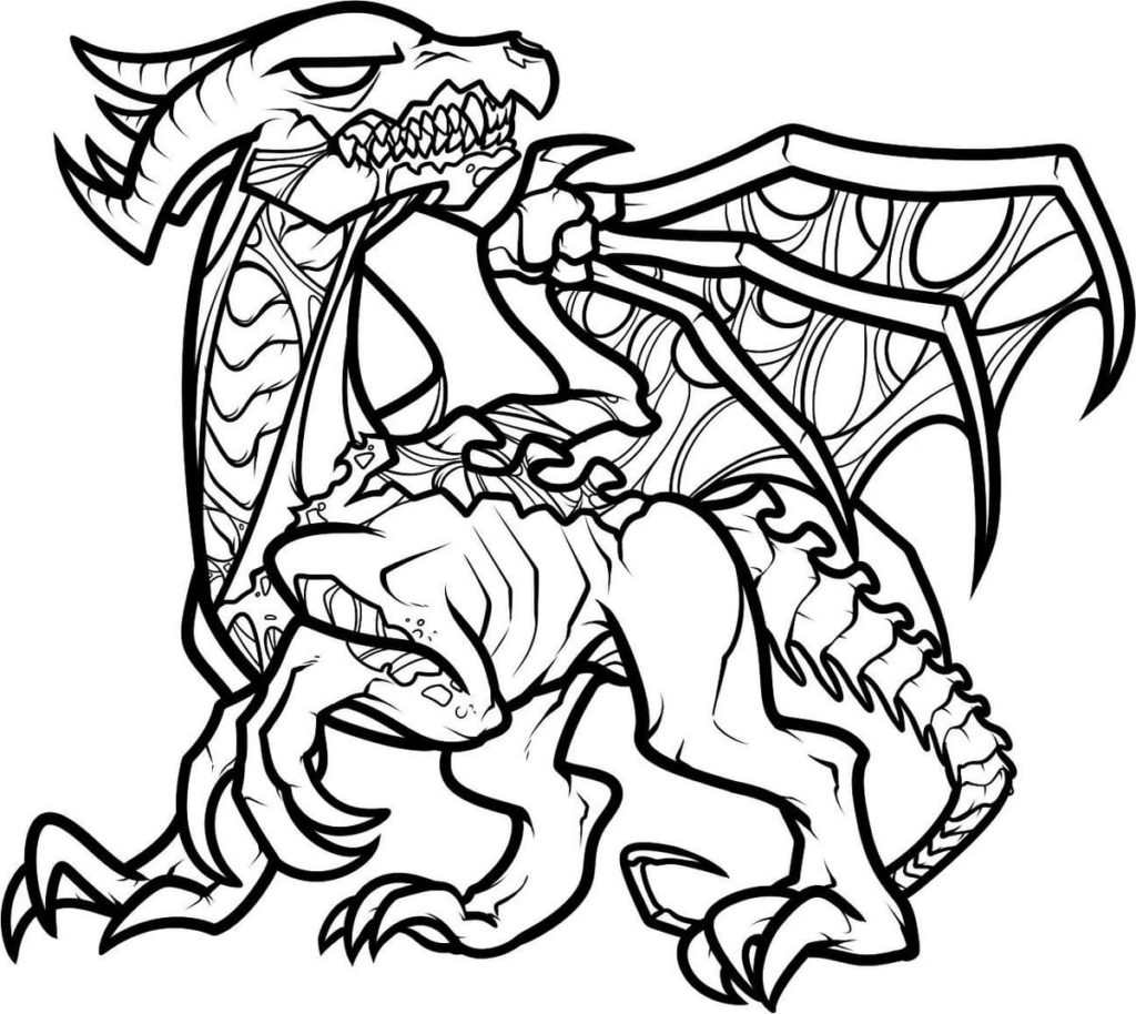 Coloriage Ender Dragon à imprimer