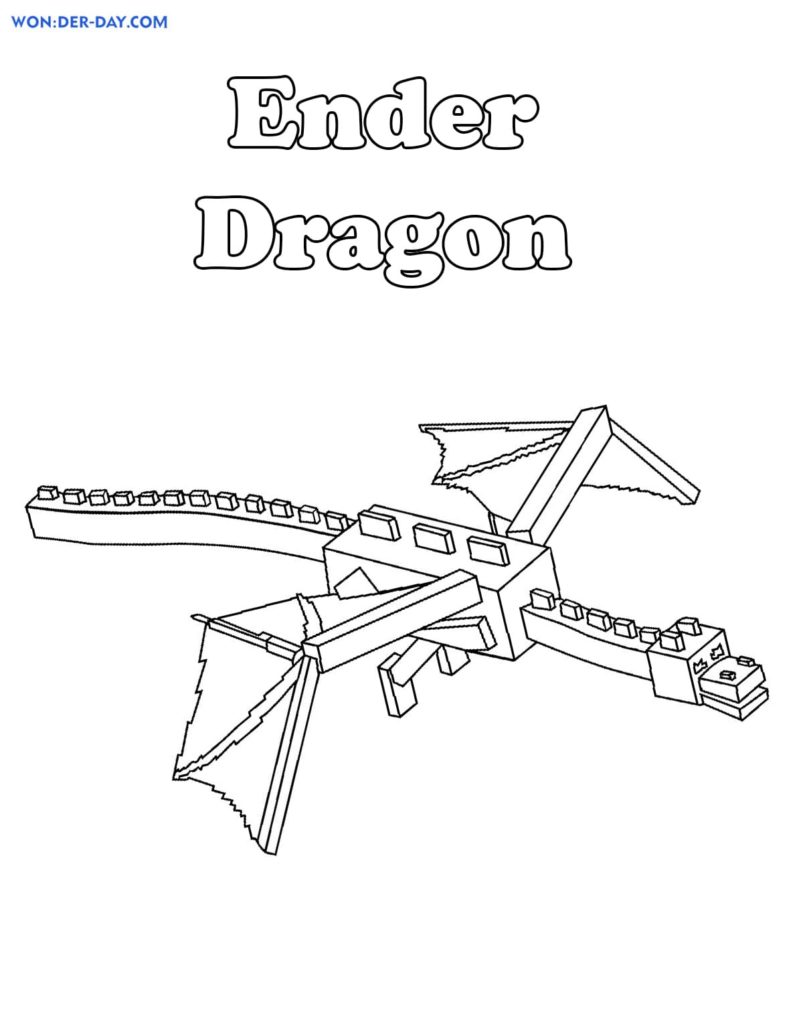 Coloriage Ender Dragon à imprimer