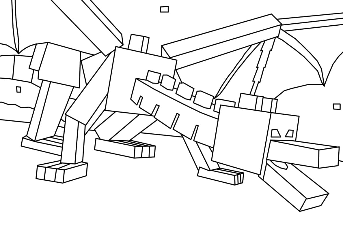 Cool Minecraft Coloring Pages Ender Dragon