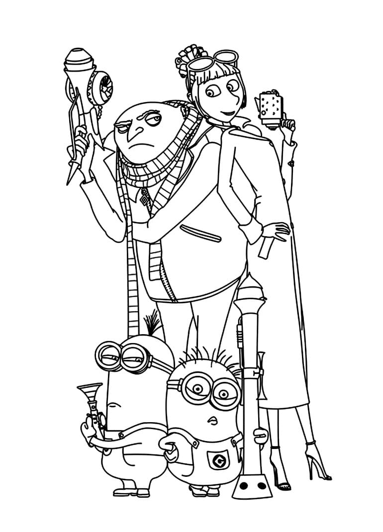 Despicable Me Coloring Pages 90 Free Coloring Pages