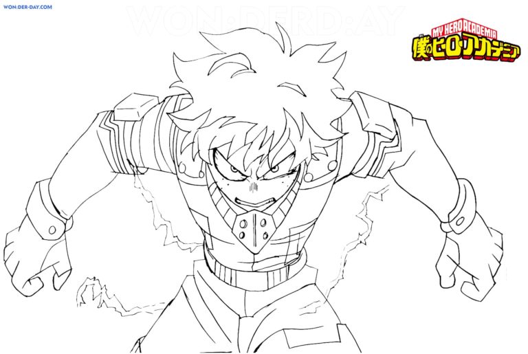 Coloriage de My hero Academia. 100 Coloriages Dessin à Imprimer