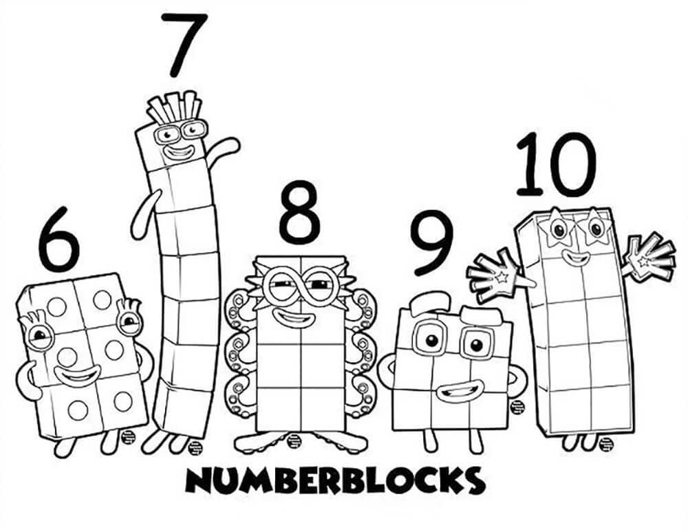 Ausmalbilder Numberblocks
