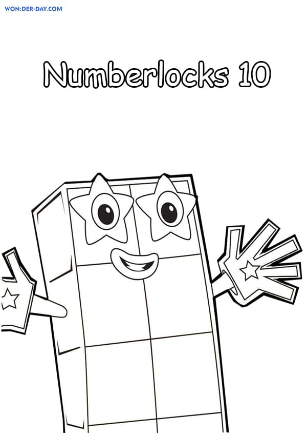 Desenhos de Numberblocks para colorir