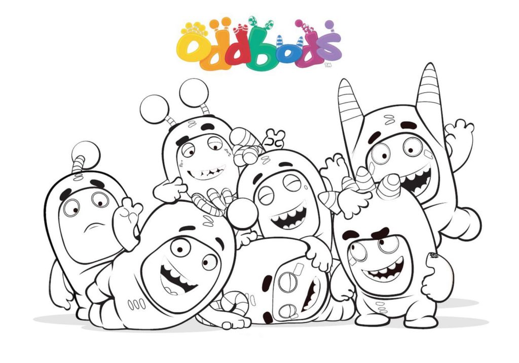 Desenhos de Oddbods para colorir