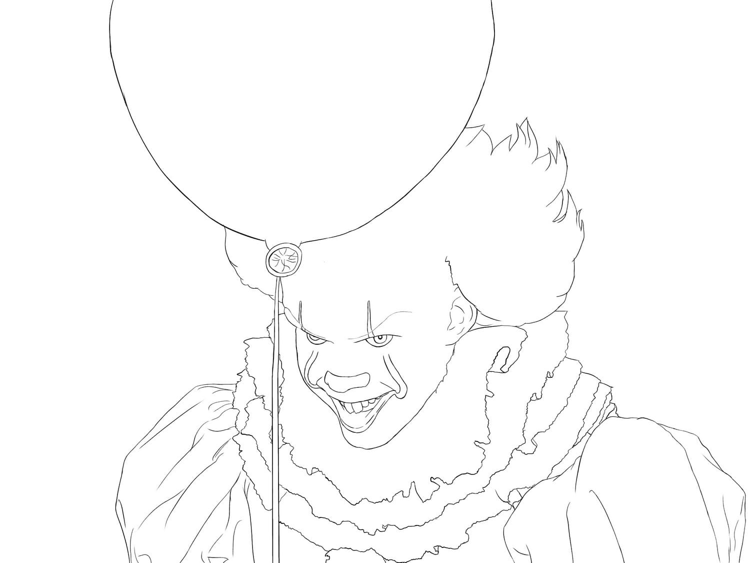 Pennywise with a balloon.