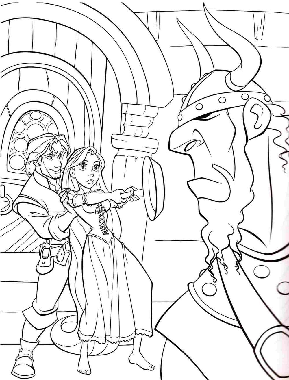 860  Disney Princess Coloring Pages Rapunzel And Flynn Best