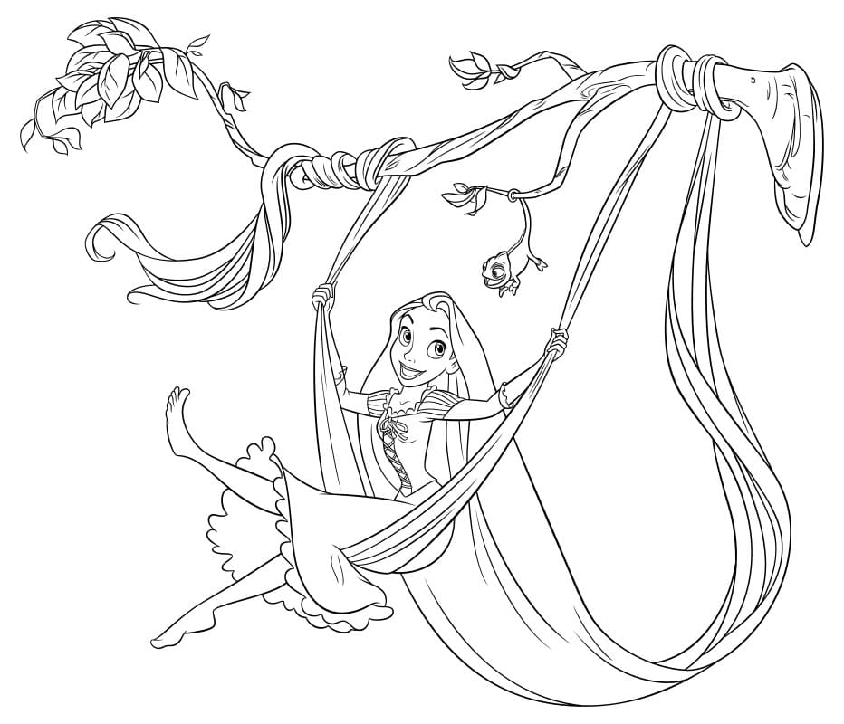 Rapunzel disegni da colorare e da stampare