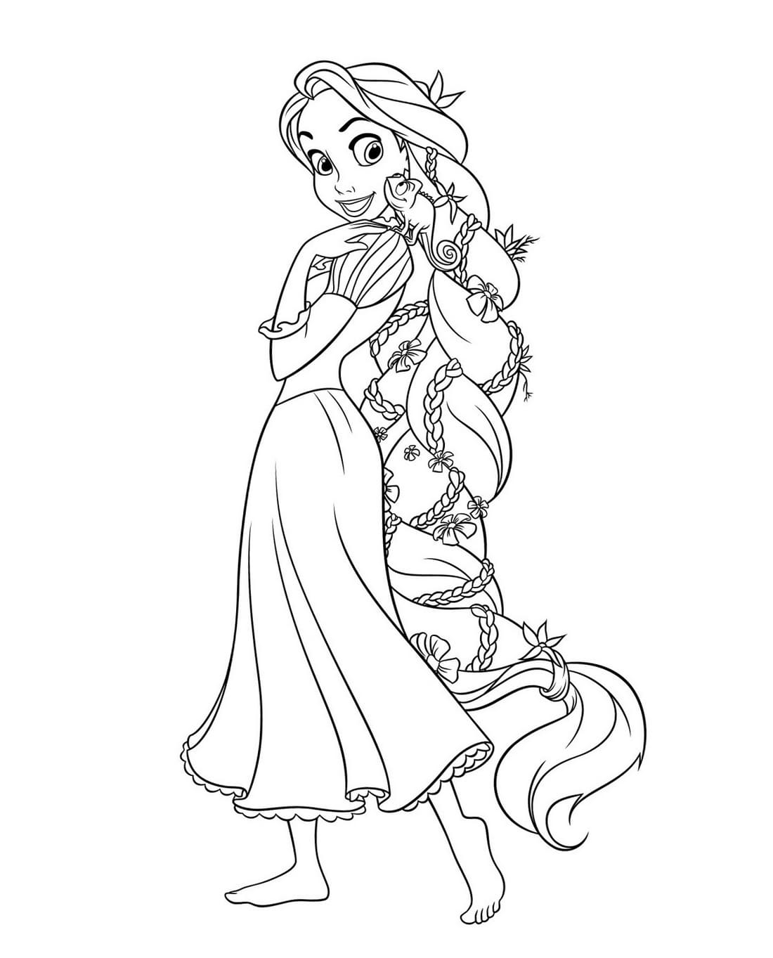 rapunzel tower coloring page