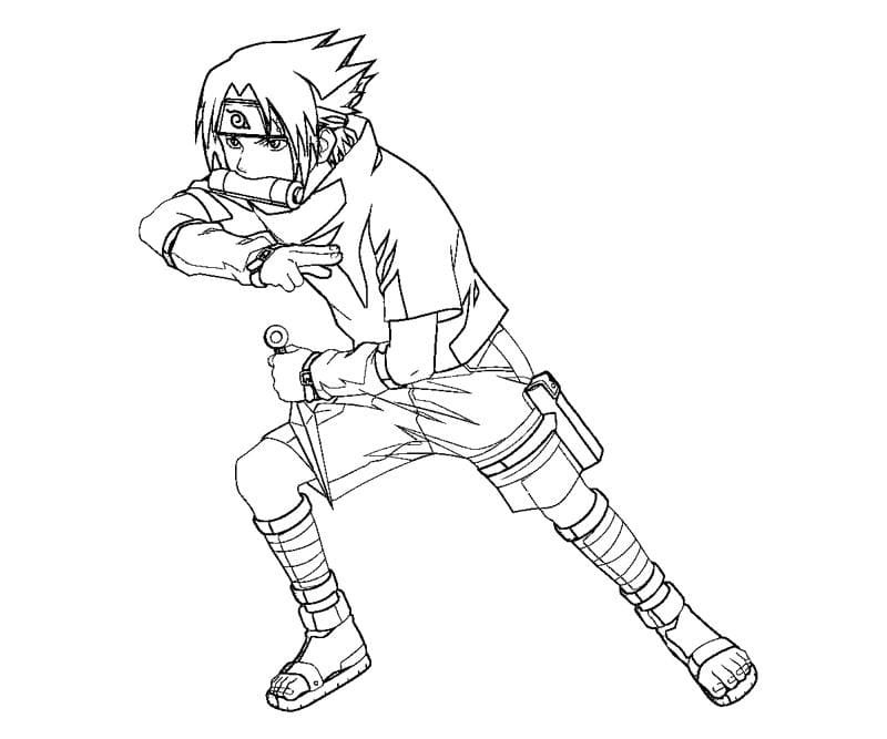 Petit Sasuke coloring page