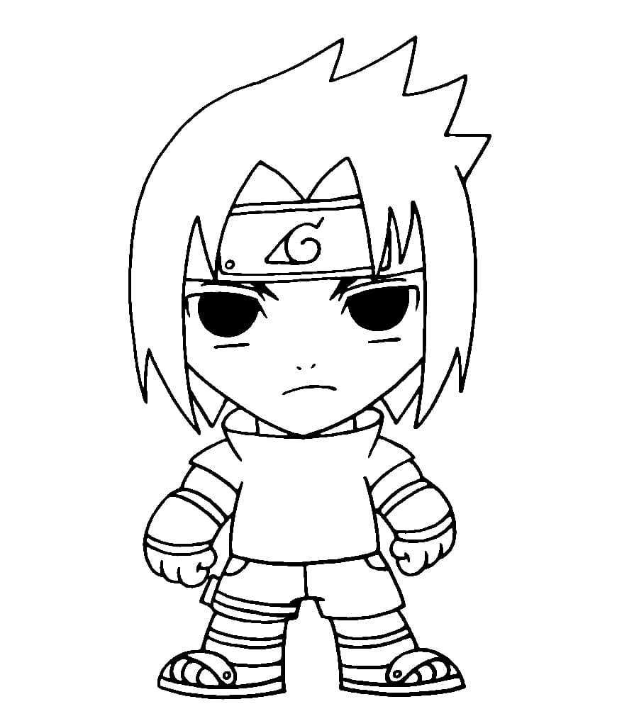 sasuke para colorir  Dibujos de naruto faciles, Cómo dibujar