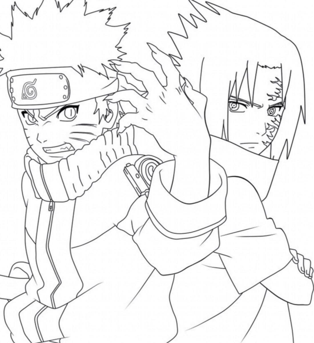 Sasuke De Naruto para colorir