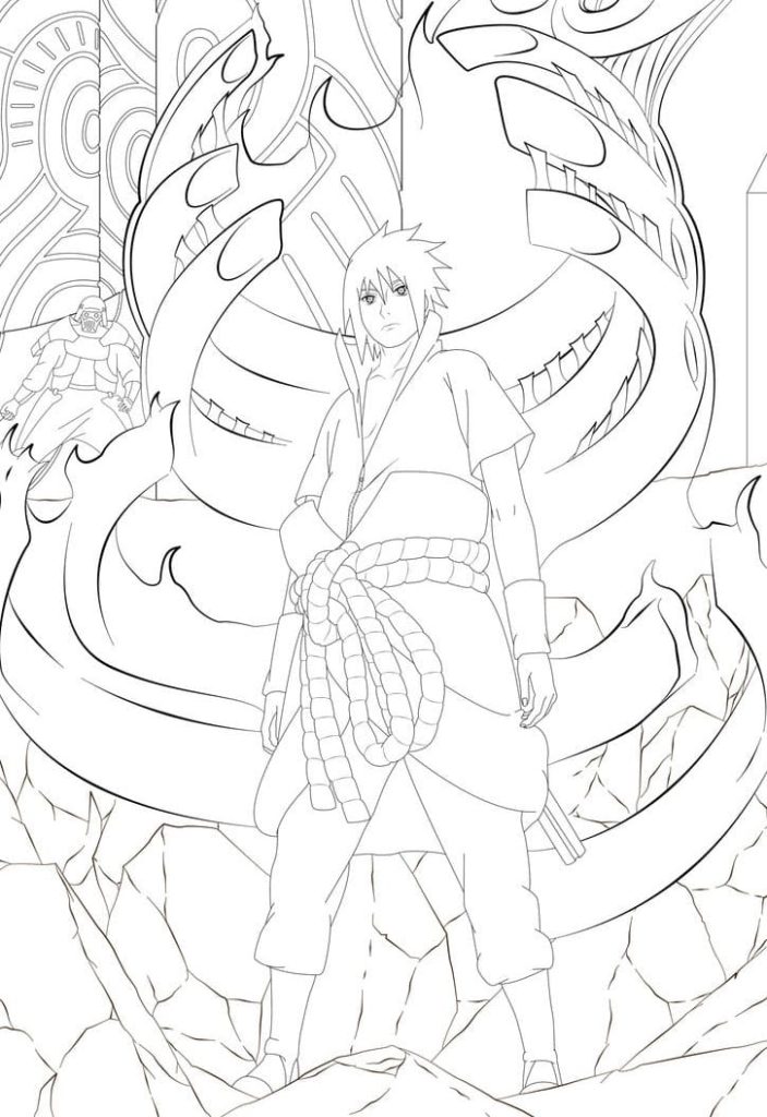 Dibujos de Sasuke Uchiha para Colorear