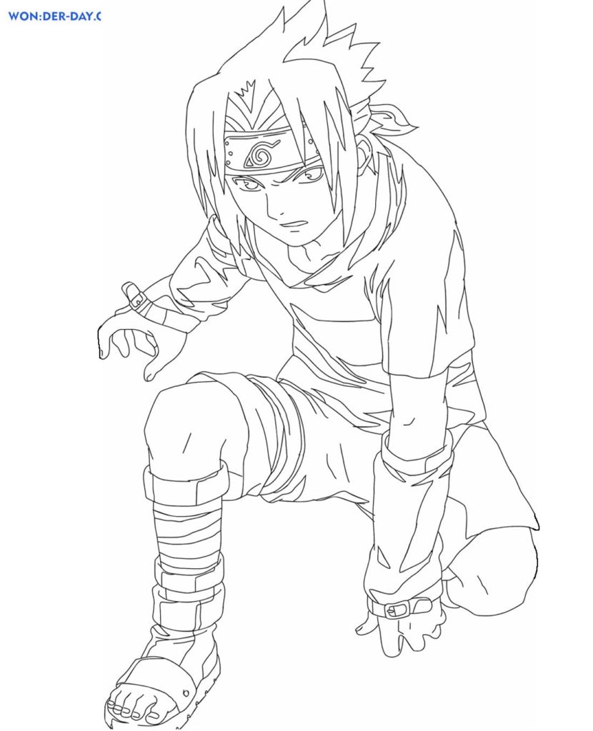 Desenhos de Sasuke para colorir - Bora Colorir